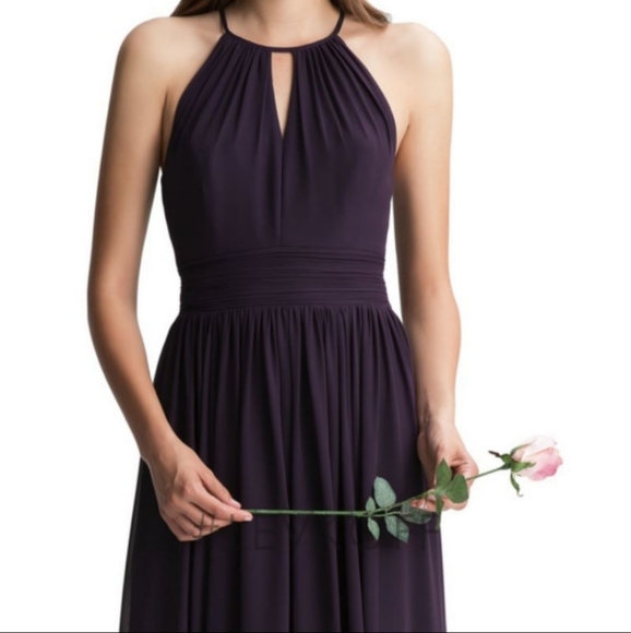 Levkoff Halter Spaghetti Strap Gown - Picture 1 of 5